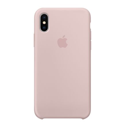 Husa de protectie spate cu logo Apple pentru iPhone X, din silicon, Roz –  Bibilel
