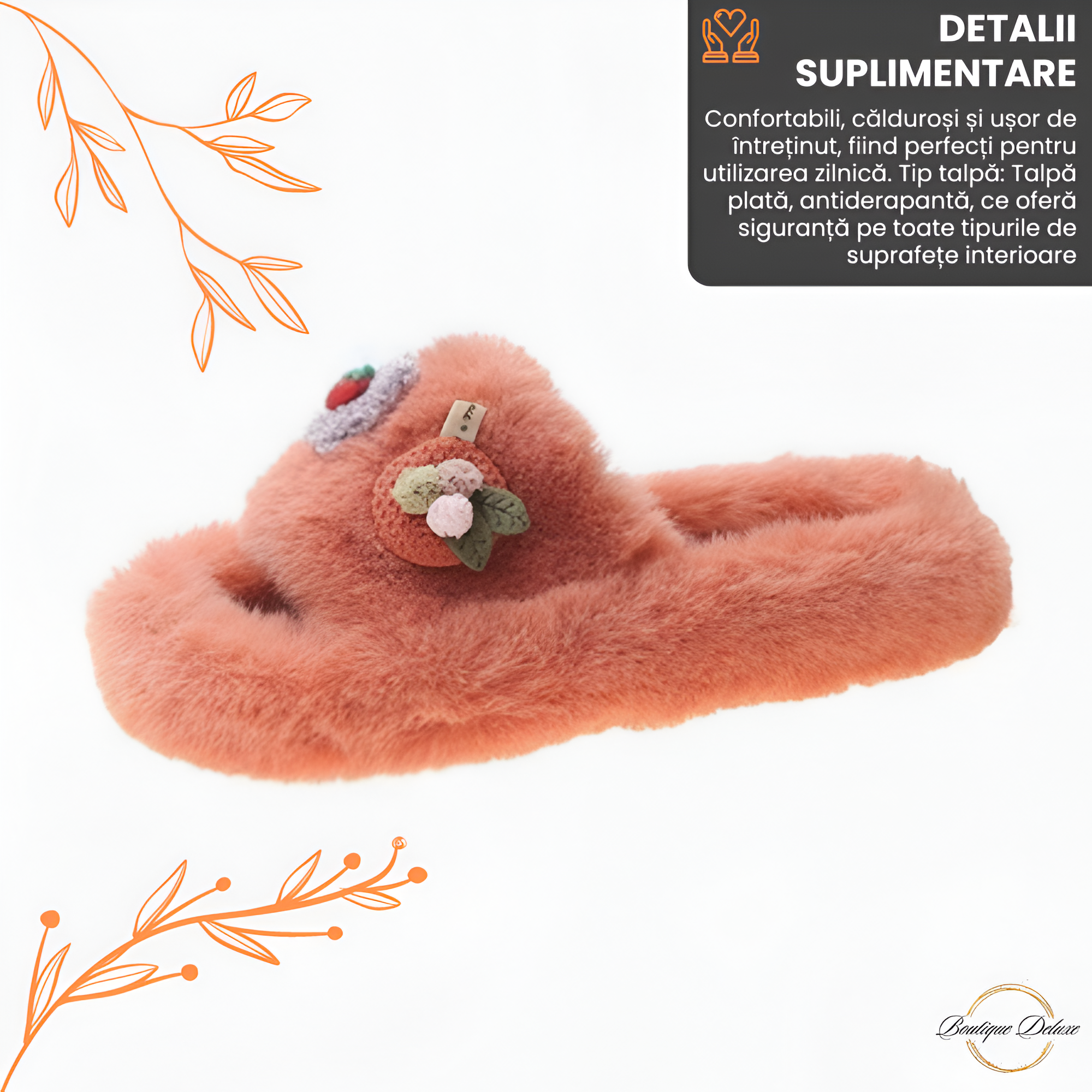 Papuci De Casa Dama Plusati