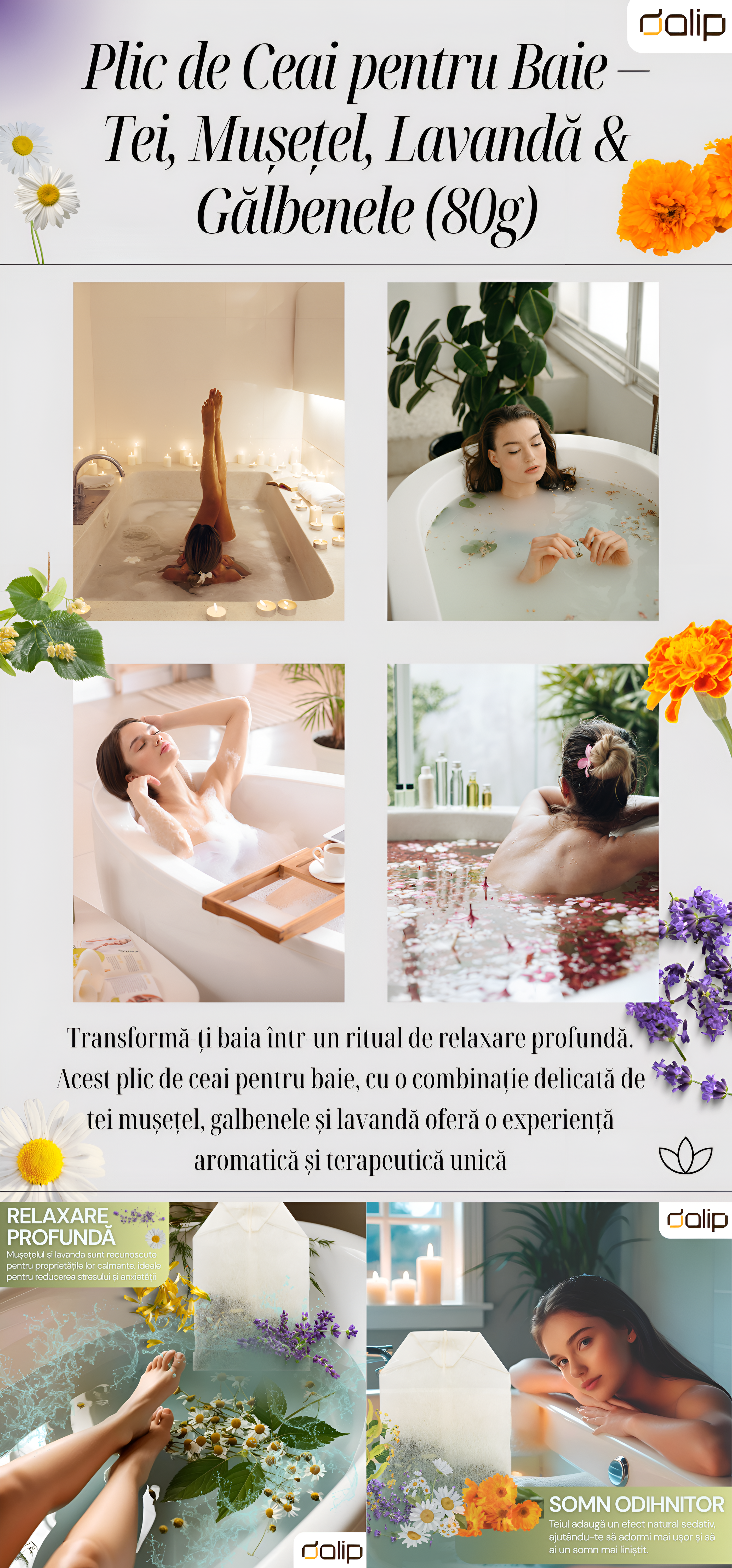 Plic Ceai Baie Tei Musetel Lavanda Galbenele