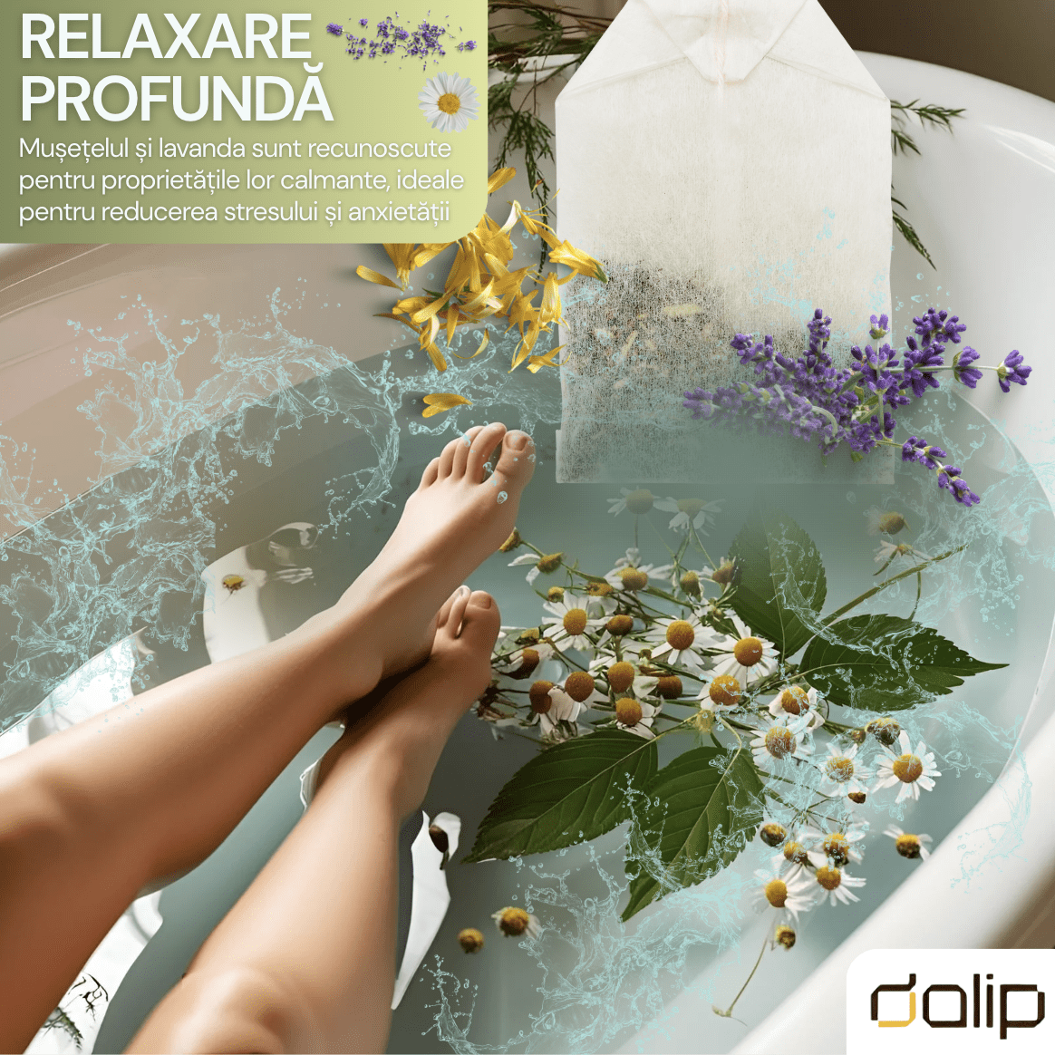 Baie Relaxanta Cu Ceai Natural