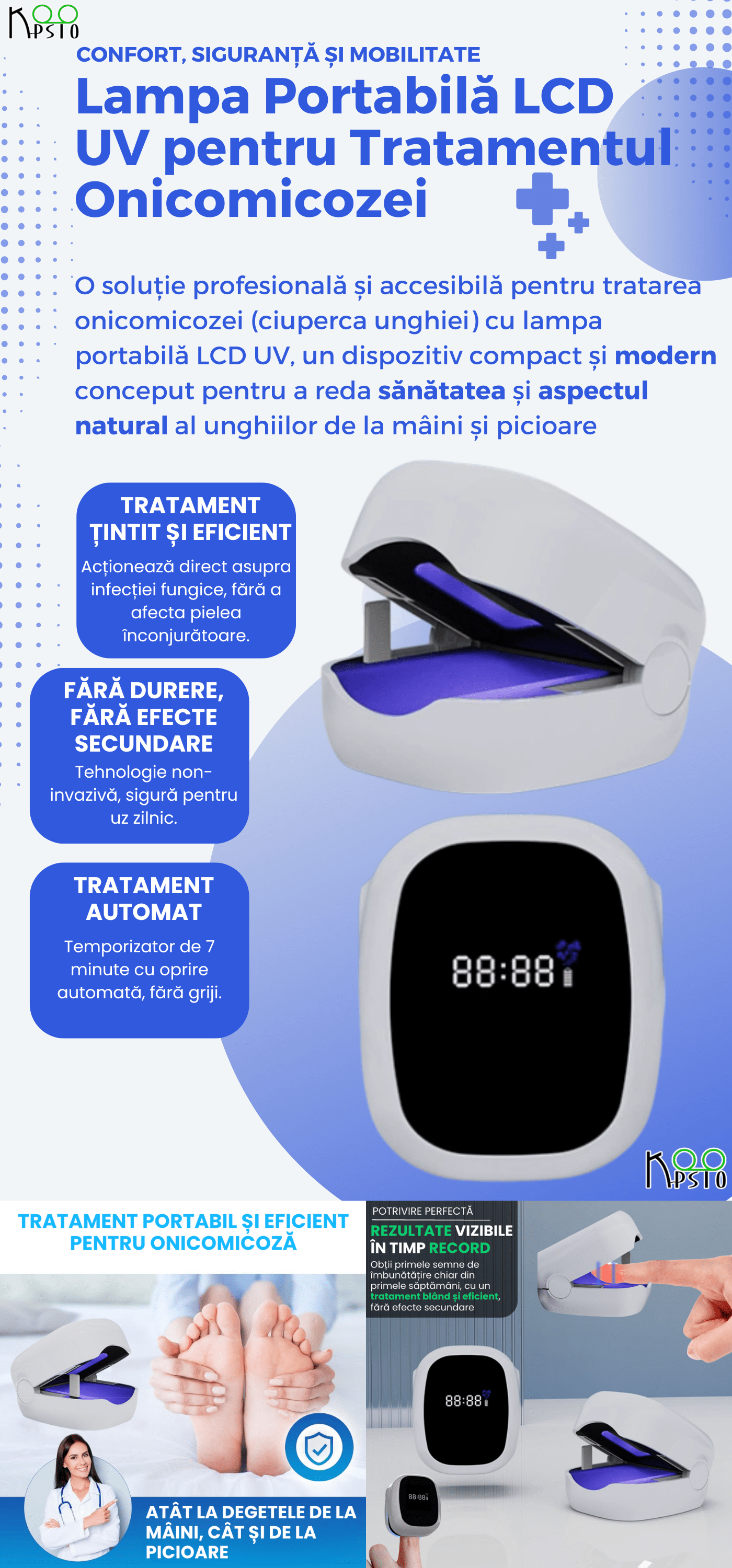 Lampa UV Portabila Onicomicoza