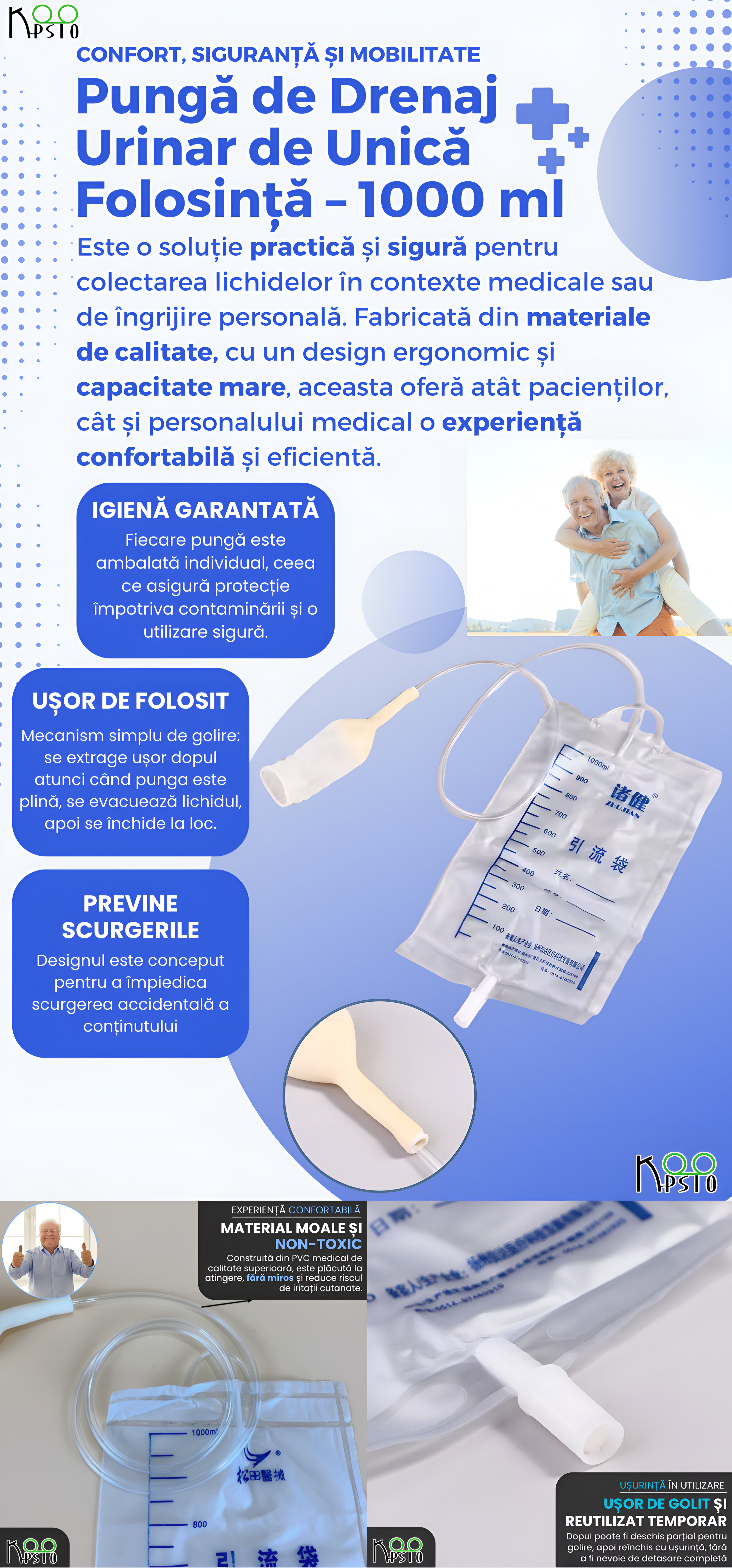 Punga Drenaj Urinar 1000ml
