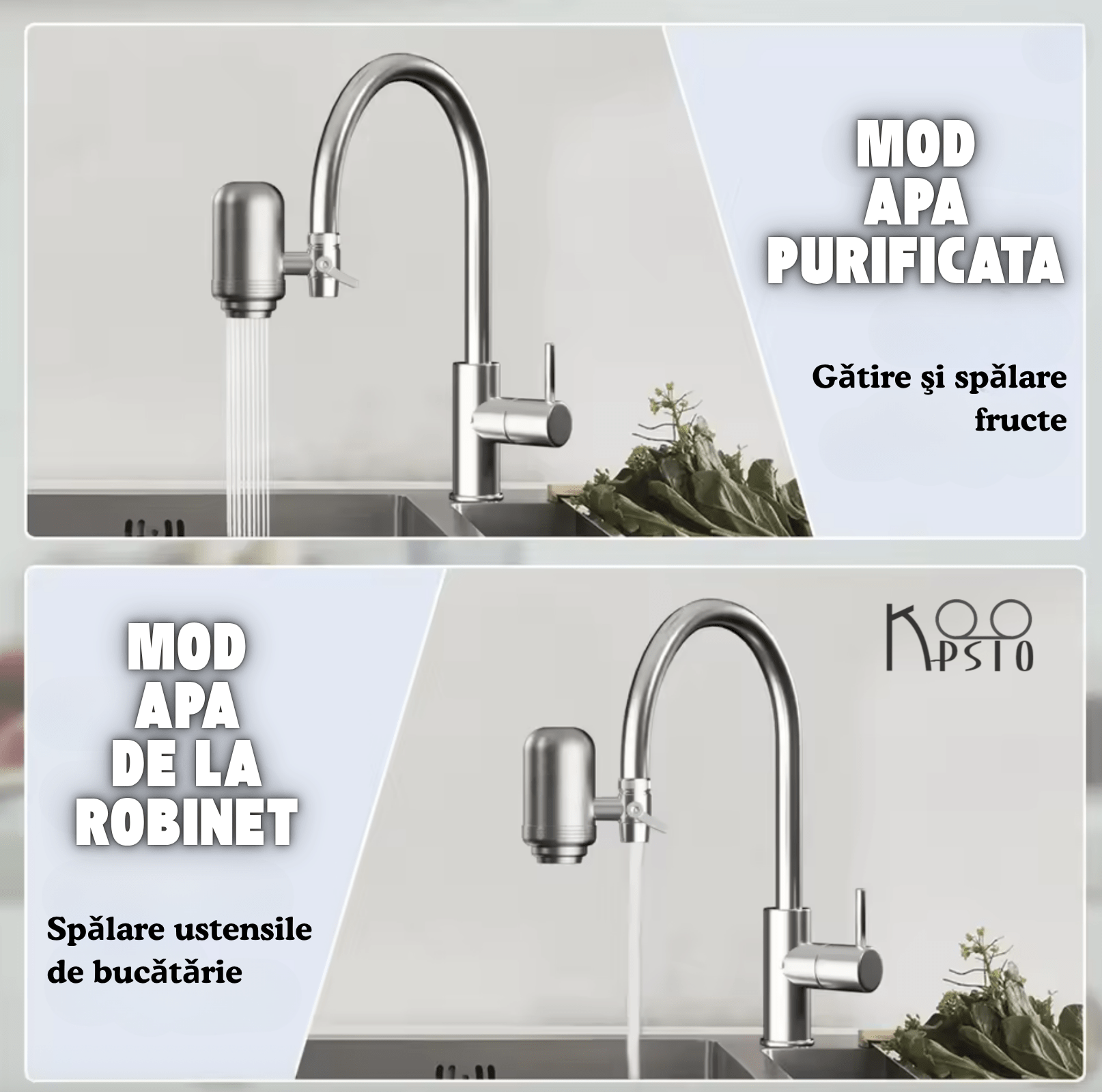 Moduri comutare apa filtrata si nefiltrata